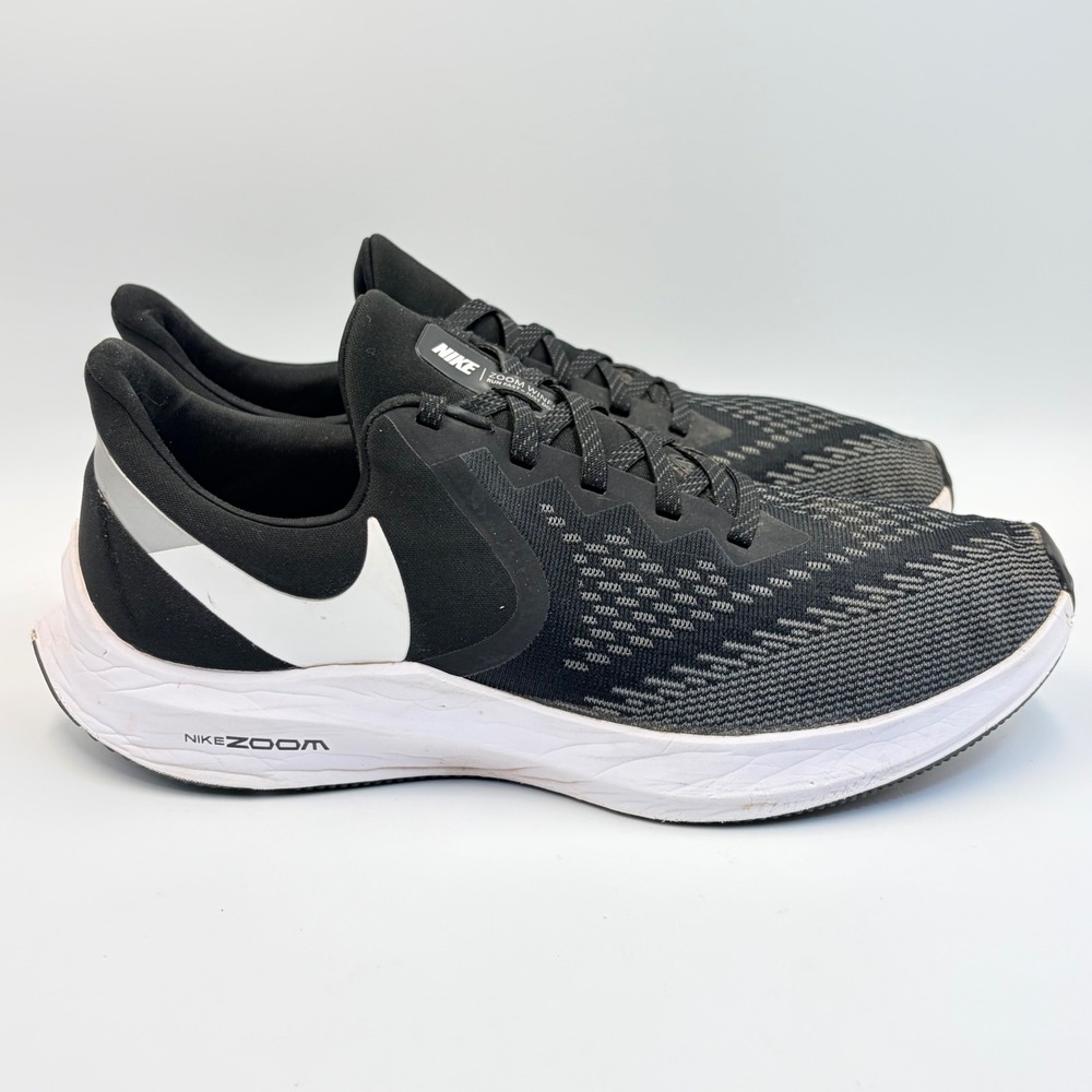 Nike Air Zoom Winflo 6 Mens Running Shoes Black White AQ7497-001 Size 11 - Picture 7 of 15